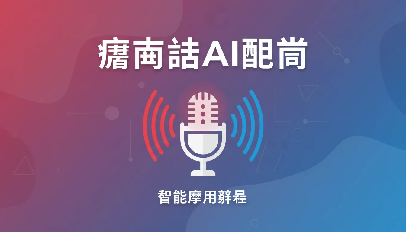 粤语AI配音App推荐：广东话/港式粤语都能配的5款工具