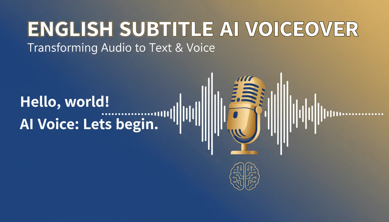 英文字幕AI配音怎么做？英文字幕+配音同步方案