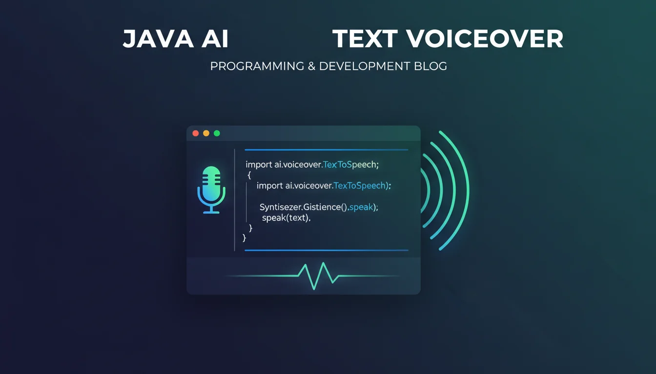 Java AI文字配音怎么做？开发者集成TTS API教程