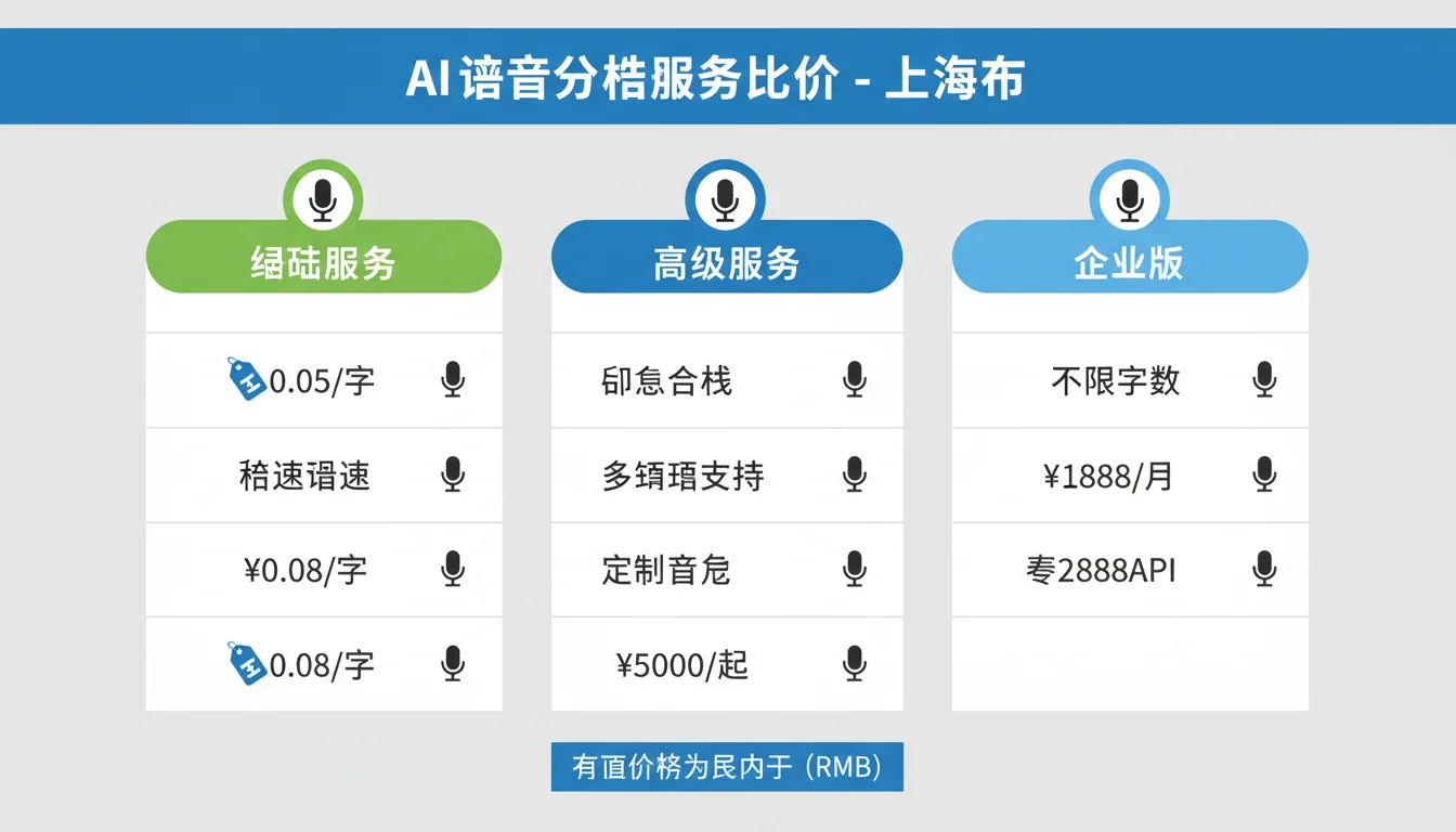 扬州AI配音价位是多少？2026年本地价格参考