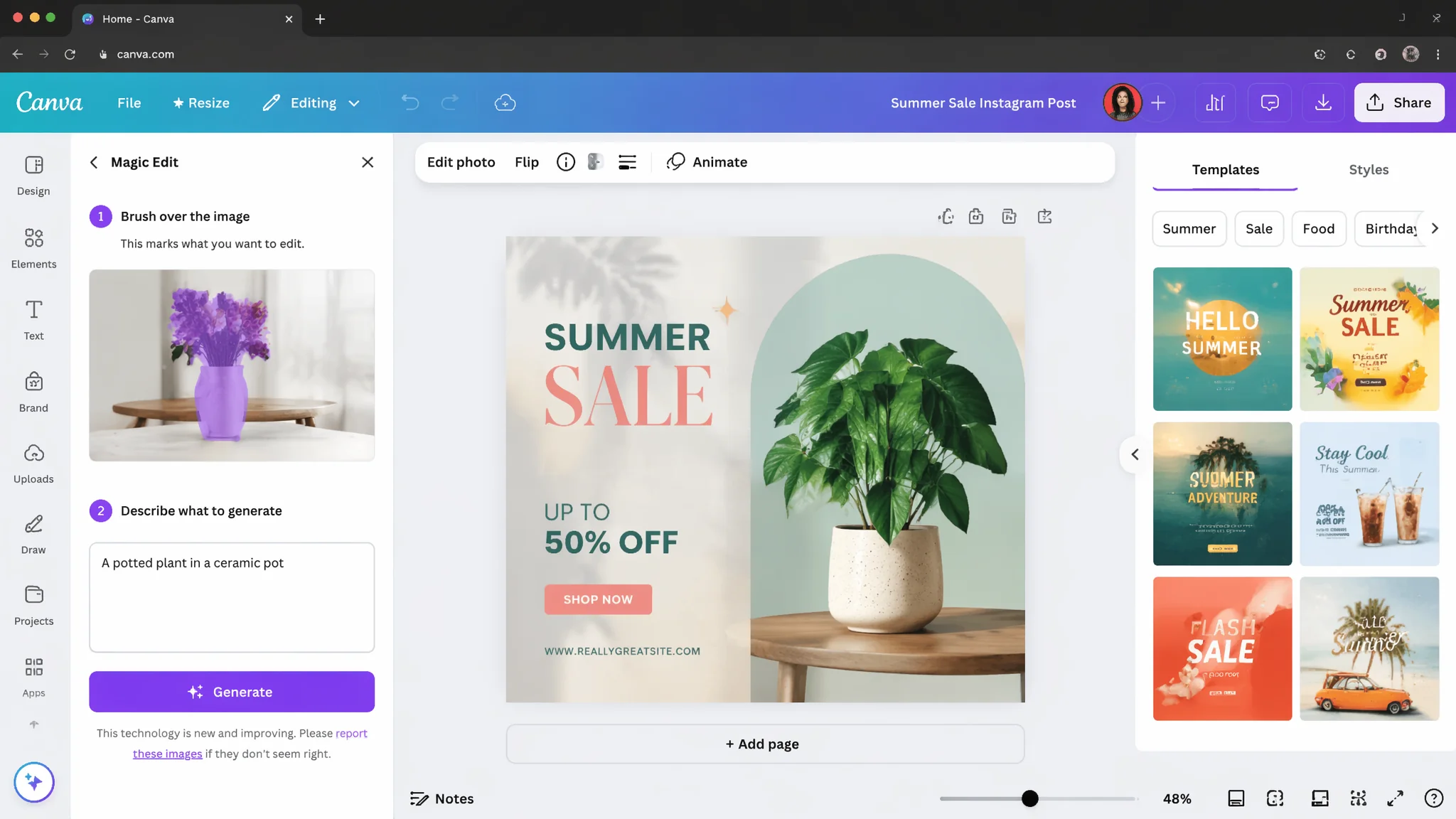 Canva AI修图功能实测2026：不用PS也能修出高级感照片