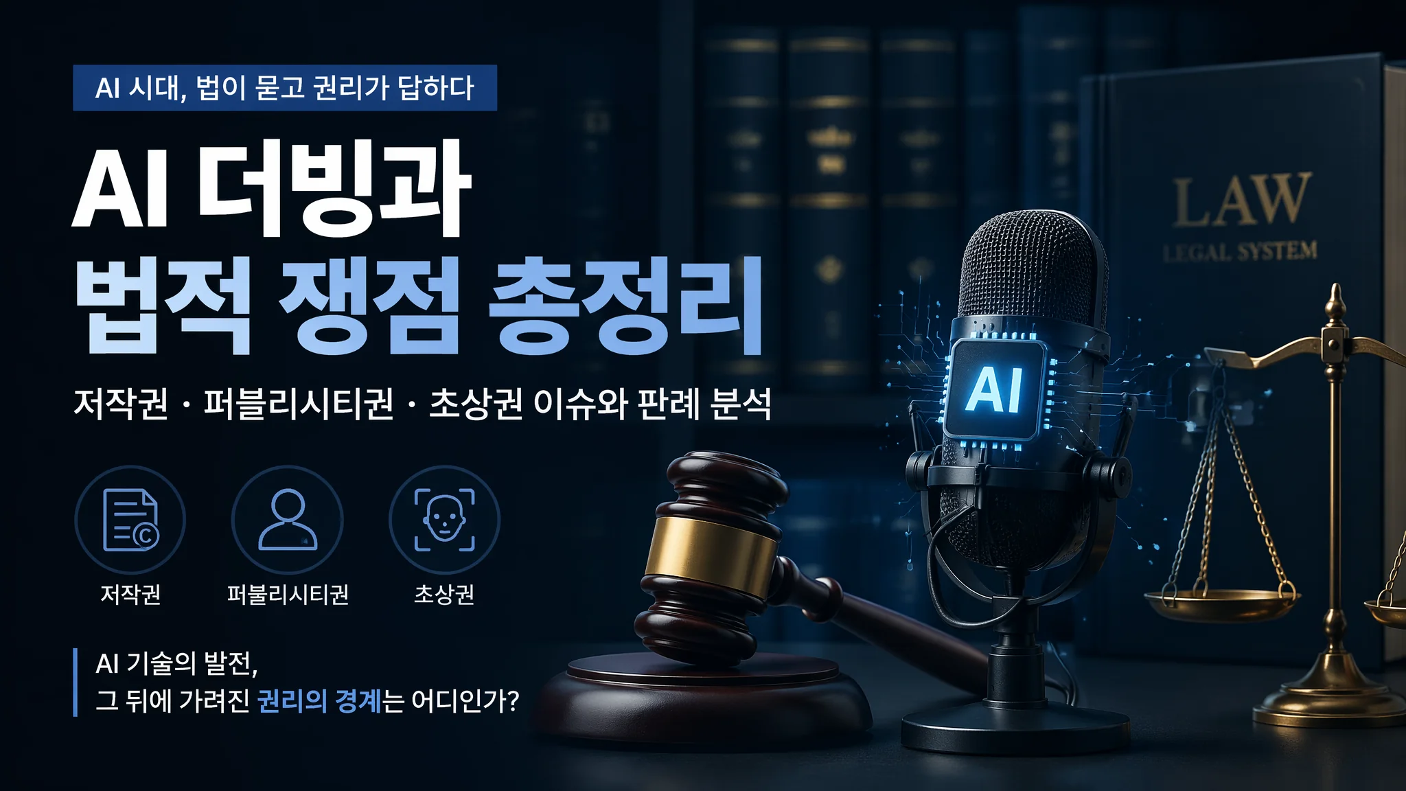 AI 더빙 법적 문제 완벽 정리 2026: 저작권·퍼블리시티권·공정이용까지