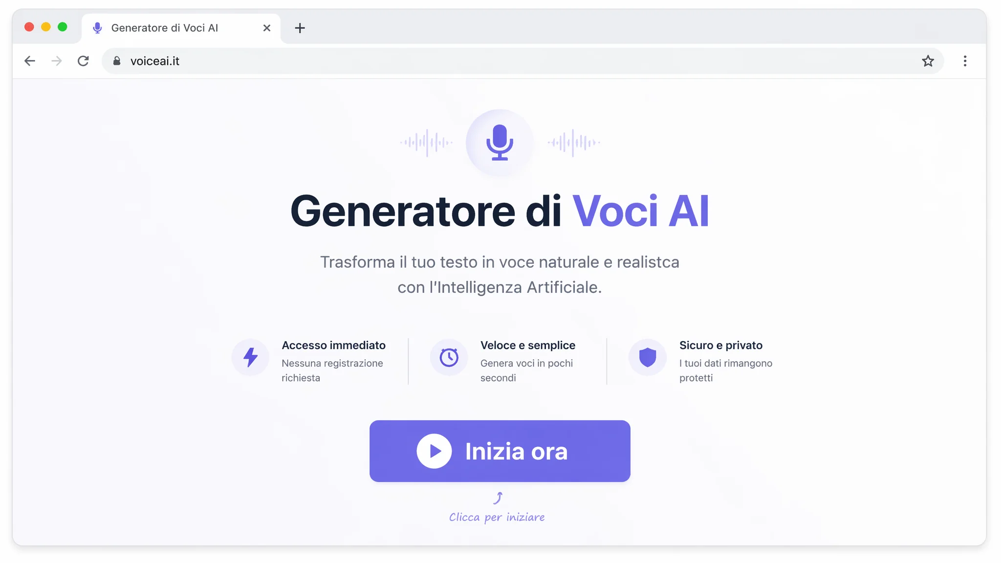 AI Voice Generator Italiano Senza Registrazione: I Migliori Strumenti Gratuiti 2026
