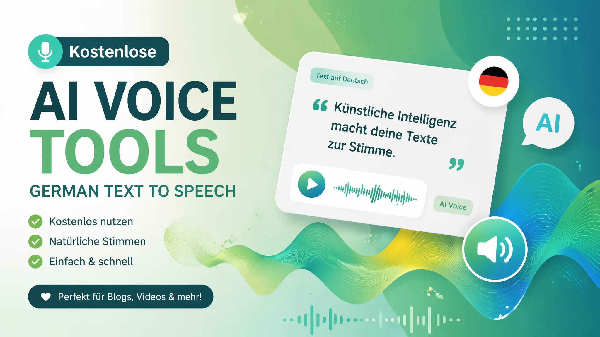 Kostenlose KI-Stimme Tools 2026: 6 gratis Text-to-Speech Alternativen im Test