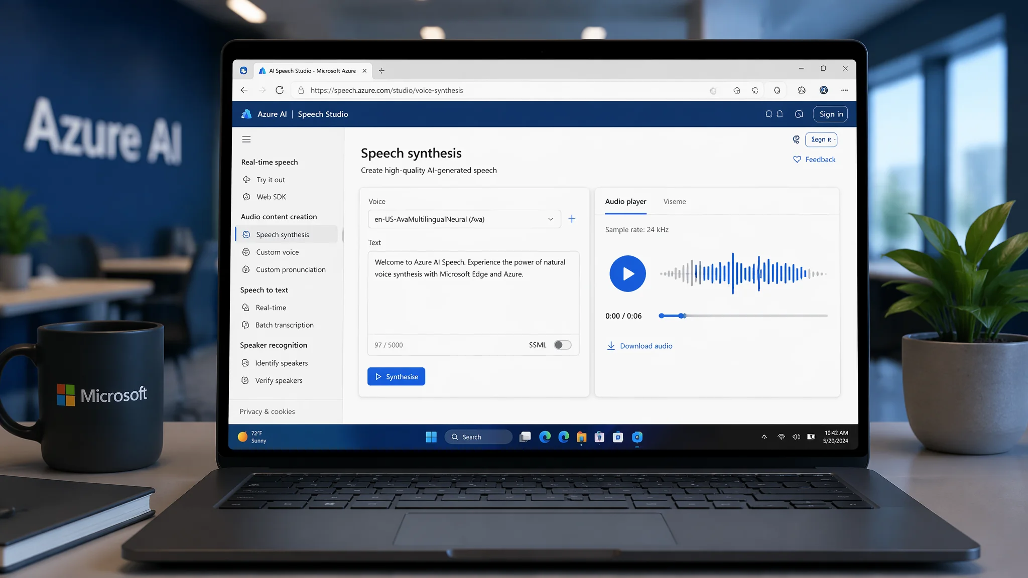 微软AI配音怎么录下来？2026年Edge大声朗读和Azure Speech实录教程
