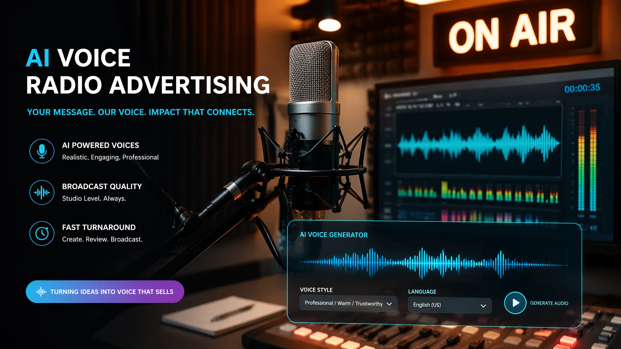 Voce Artificiale per Spot Pubblicitari Radio: Strumenti AI Professionali 2026