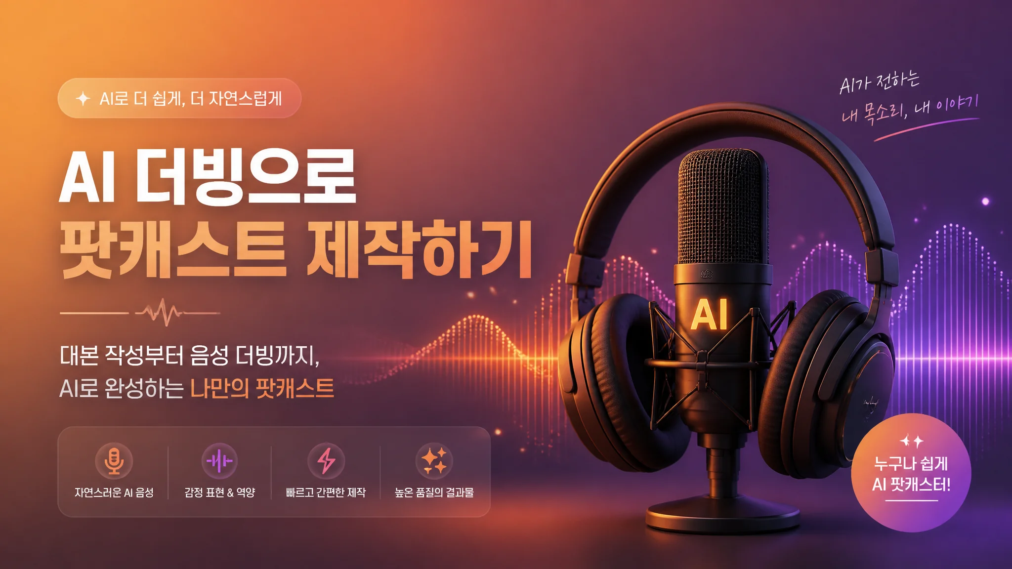 AI 더빙으로 팟캐스트 제작하는 완벽 가이드 2026: 초보도 하루 만에 시작하기