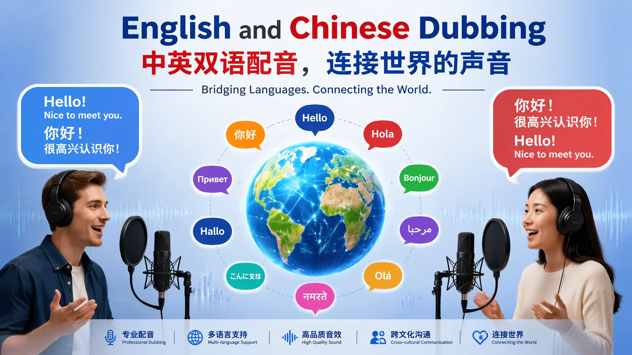 AI英语配音怎么弄？中英混合内容的配音处理技巧