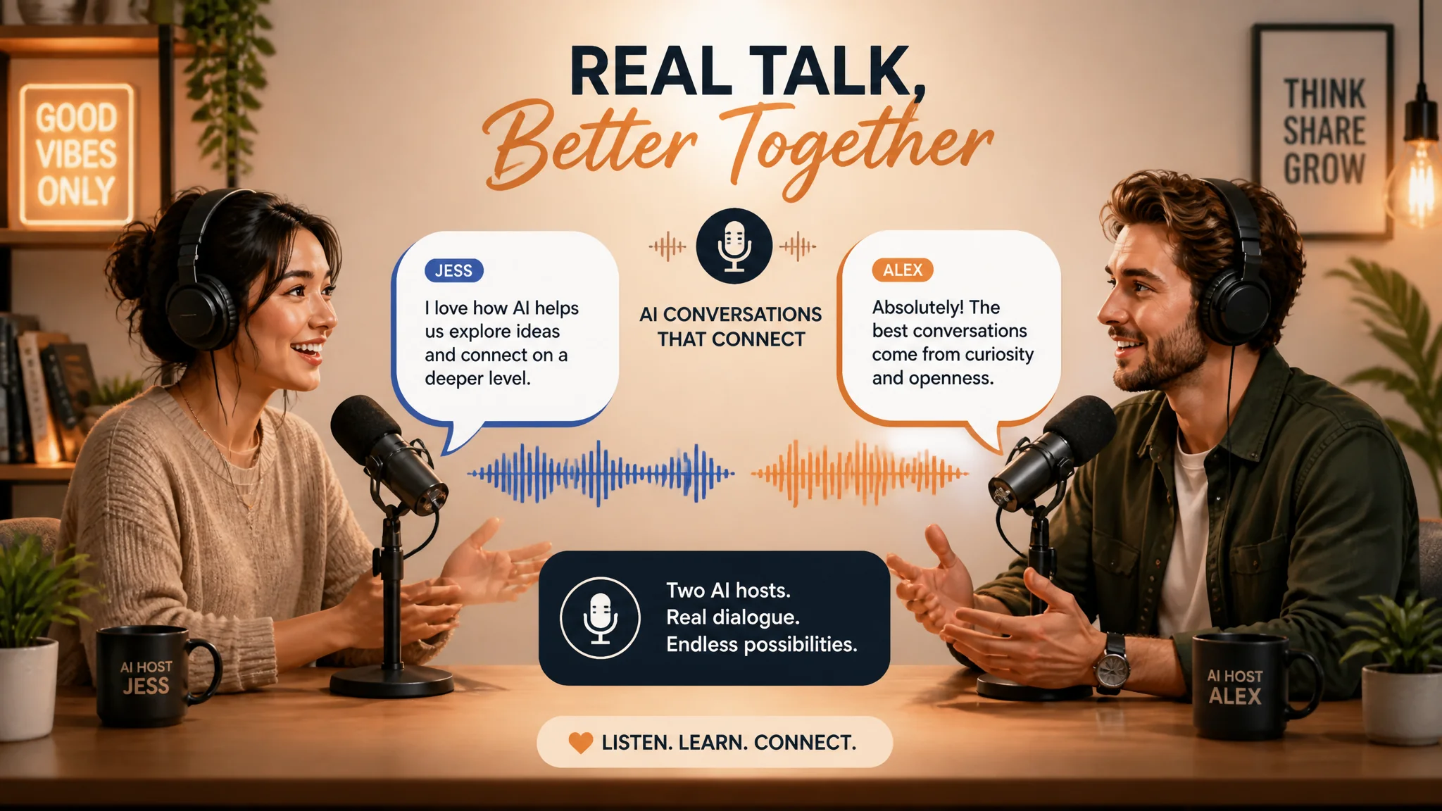 多人数対談をAI音声で作る方法2026：Podcast番組に最適なテクニック