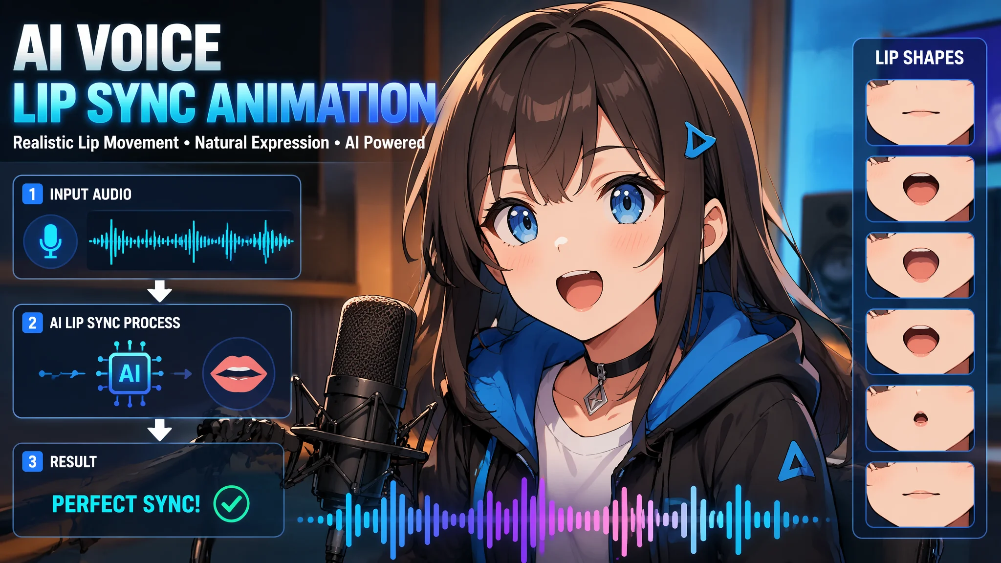 AI音声×リップシンク・口パク動画の作り方2026：アニメとVTuber向け