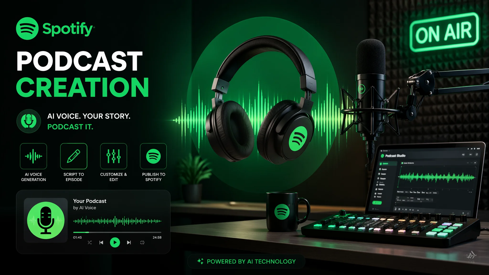 Creare un Podcast su Spotify con Voce Artificiale: Guida Completa 2026
