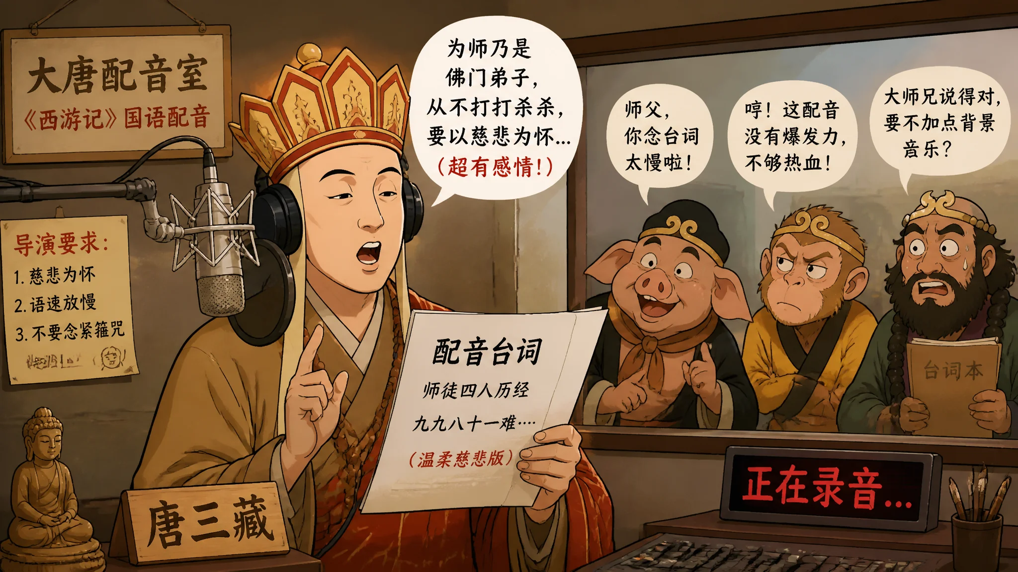 唐僧AI配音火了怎么做的？经典角色配音的工具和步骤拆解