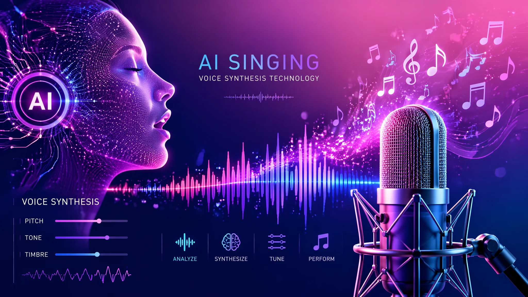AI歌声配音怎么搞？用AI合成唱歌声音和旋律配音的玩法