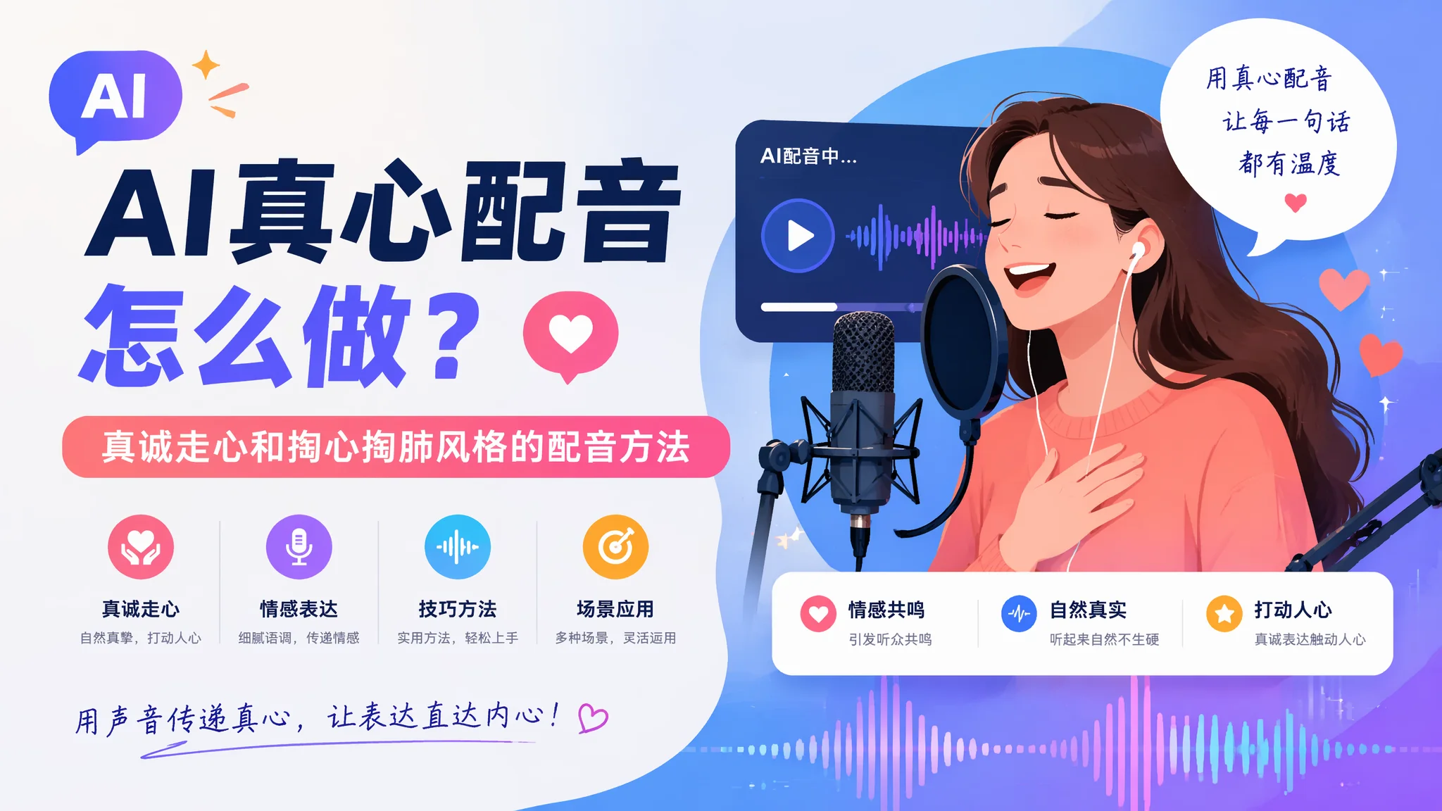AI真心配音怎么做？真诚走心和掏心掏肺风格的配音方法