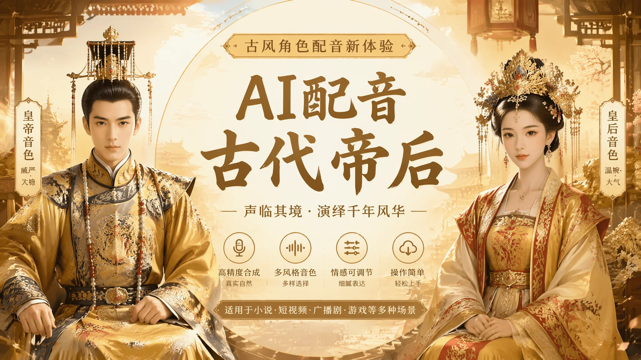 宫廷AI配音新手教程：皇帝太监宫女角色声线一键生成