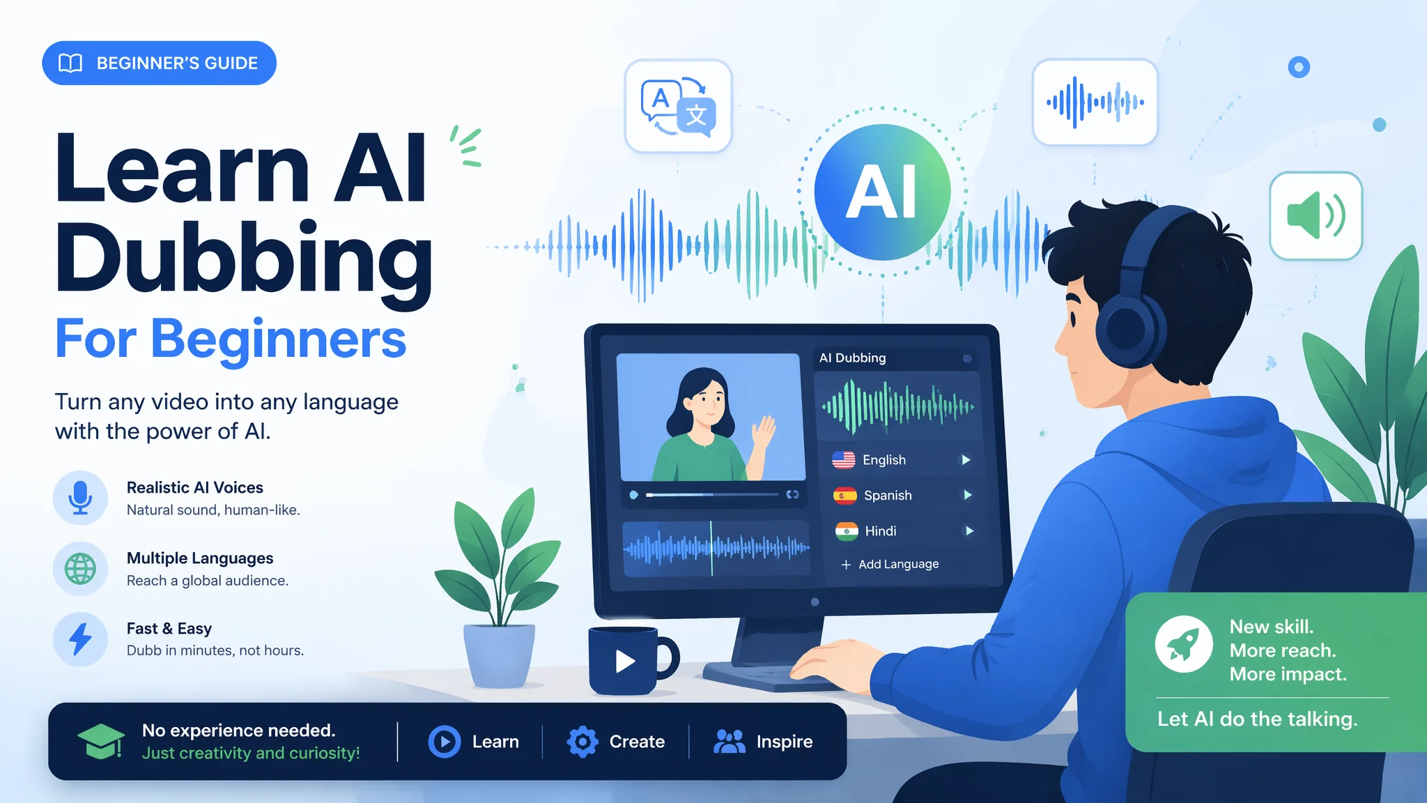 AI学习配音怎么开始？新手入门配音学习路径指南
