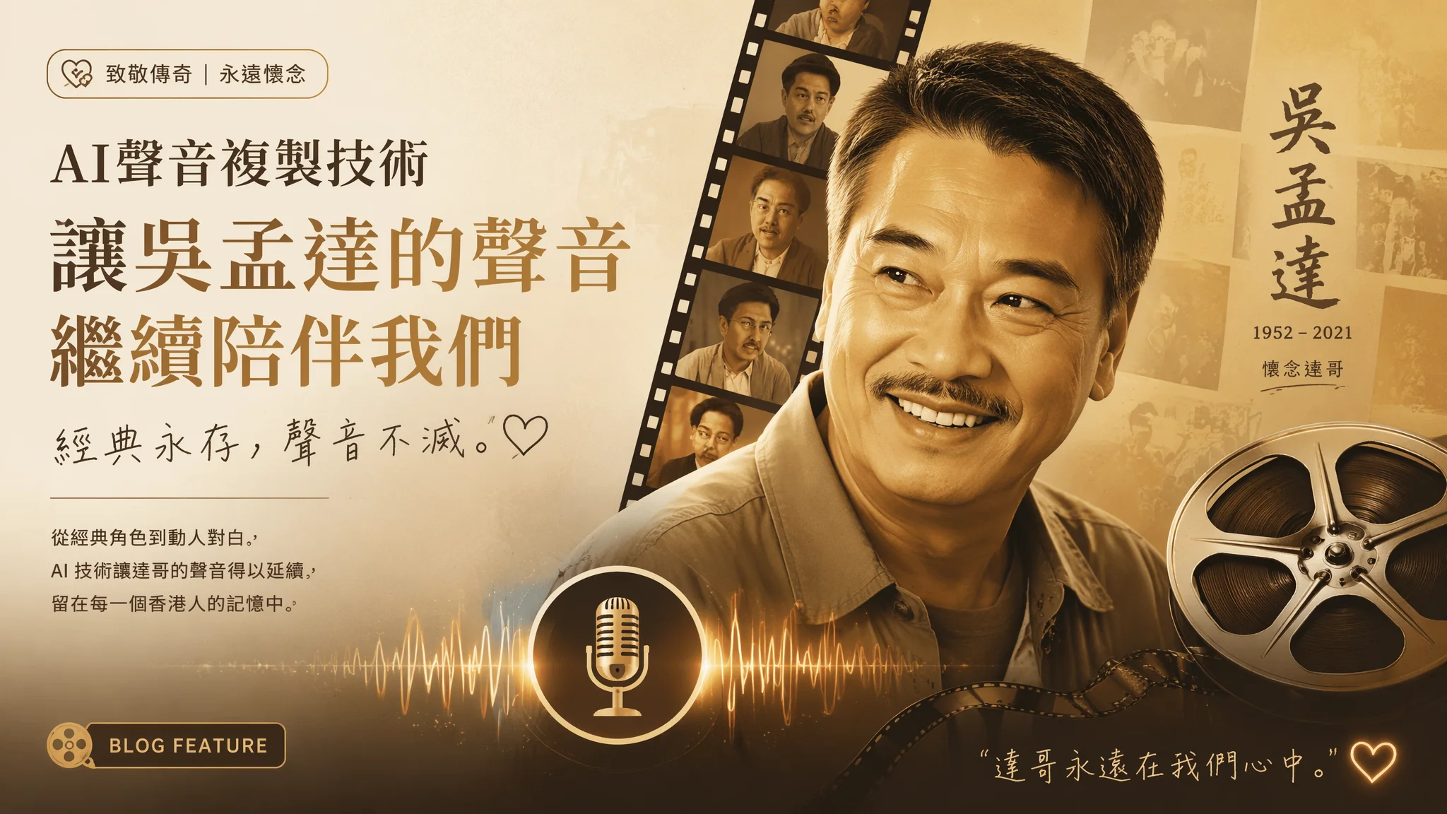 吴孟达AI配音怎么弄？经典配角声音克隆完整教程