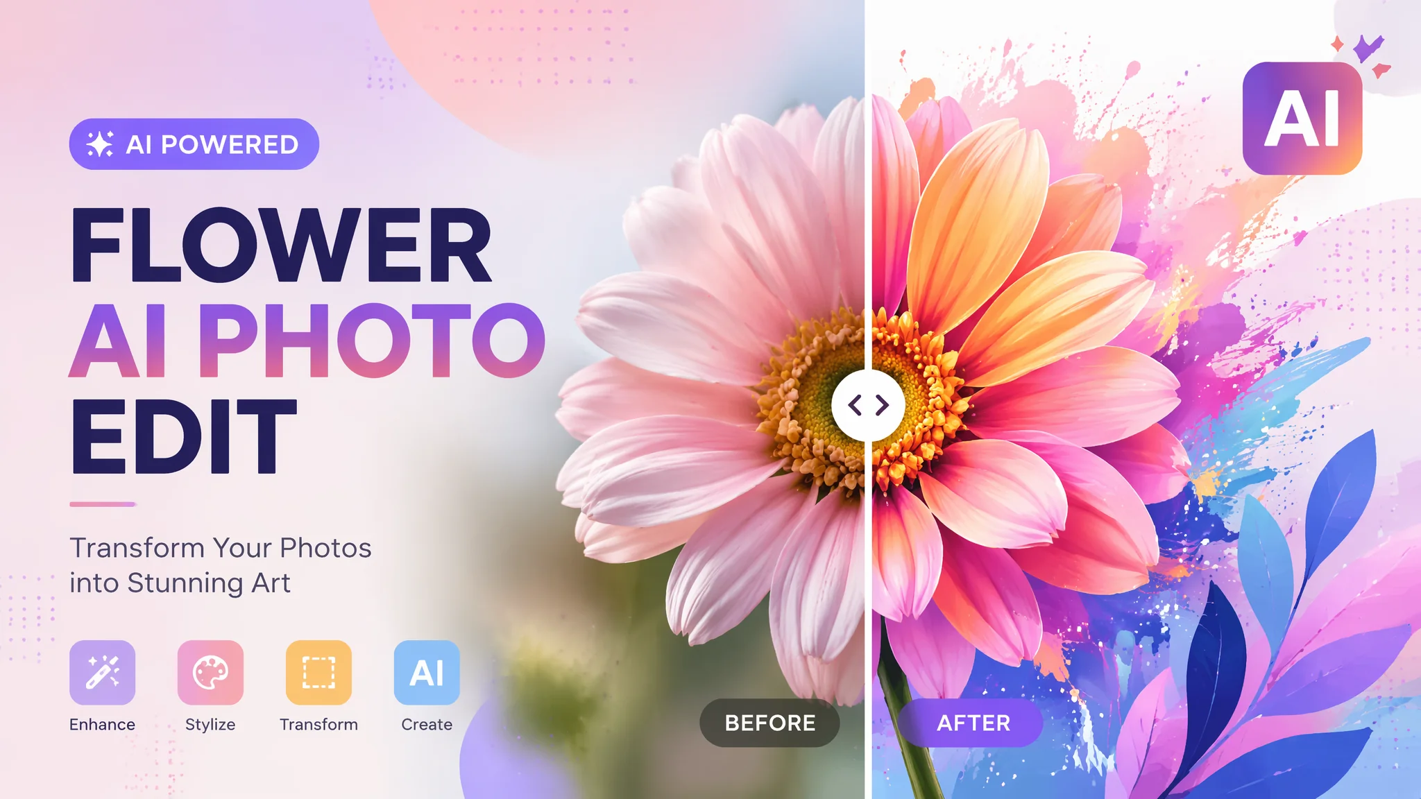 AI修图花朵照片：花卉特怎么写用AI修出通透感和层次