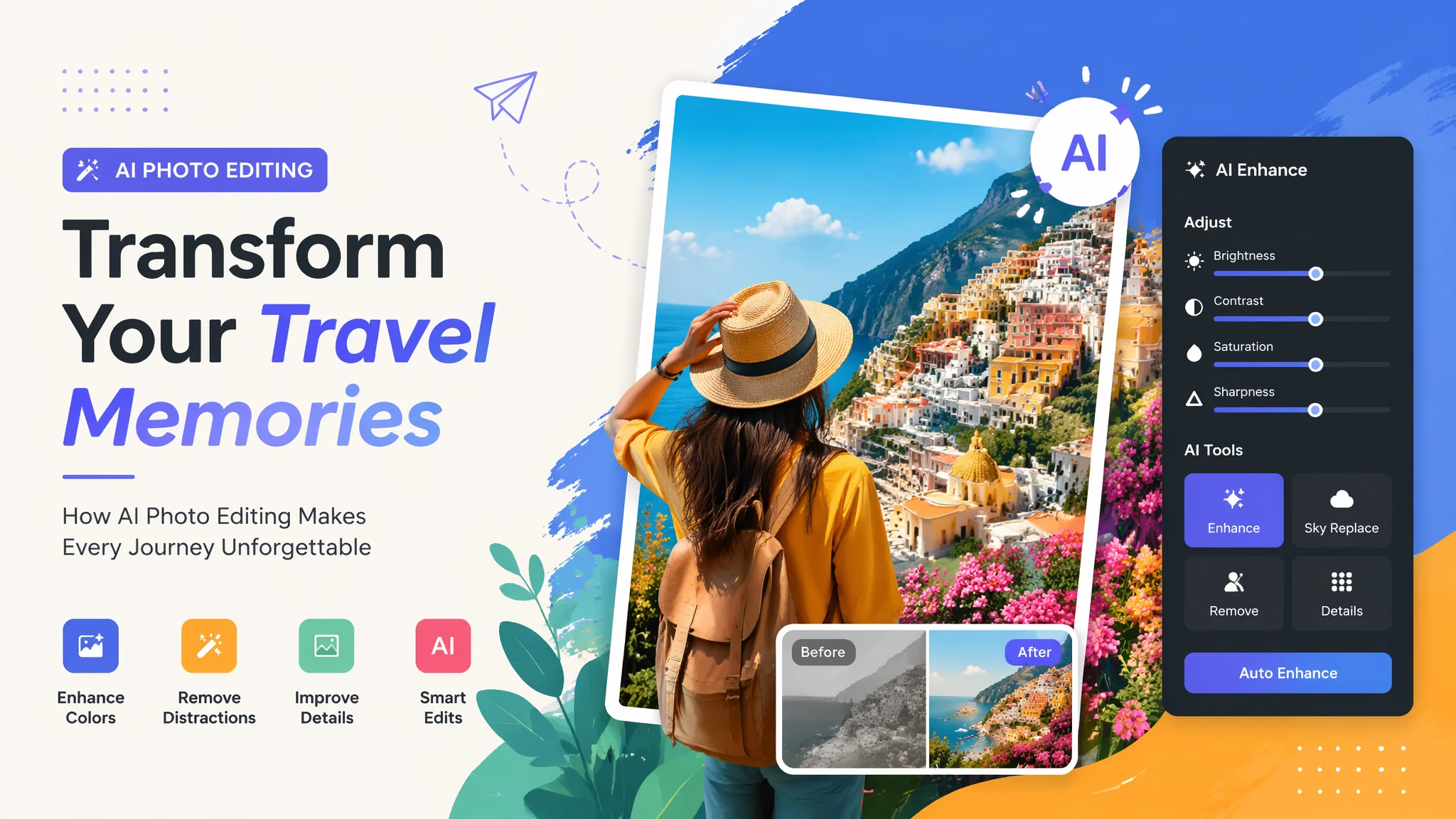 旅行AI修图：让旅拍照片每一张都像明信片