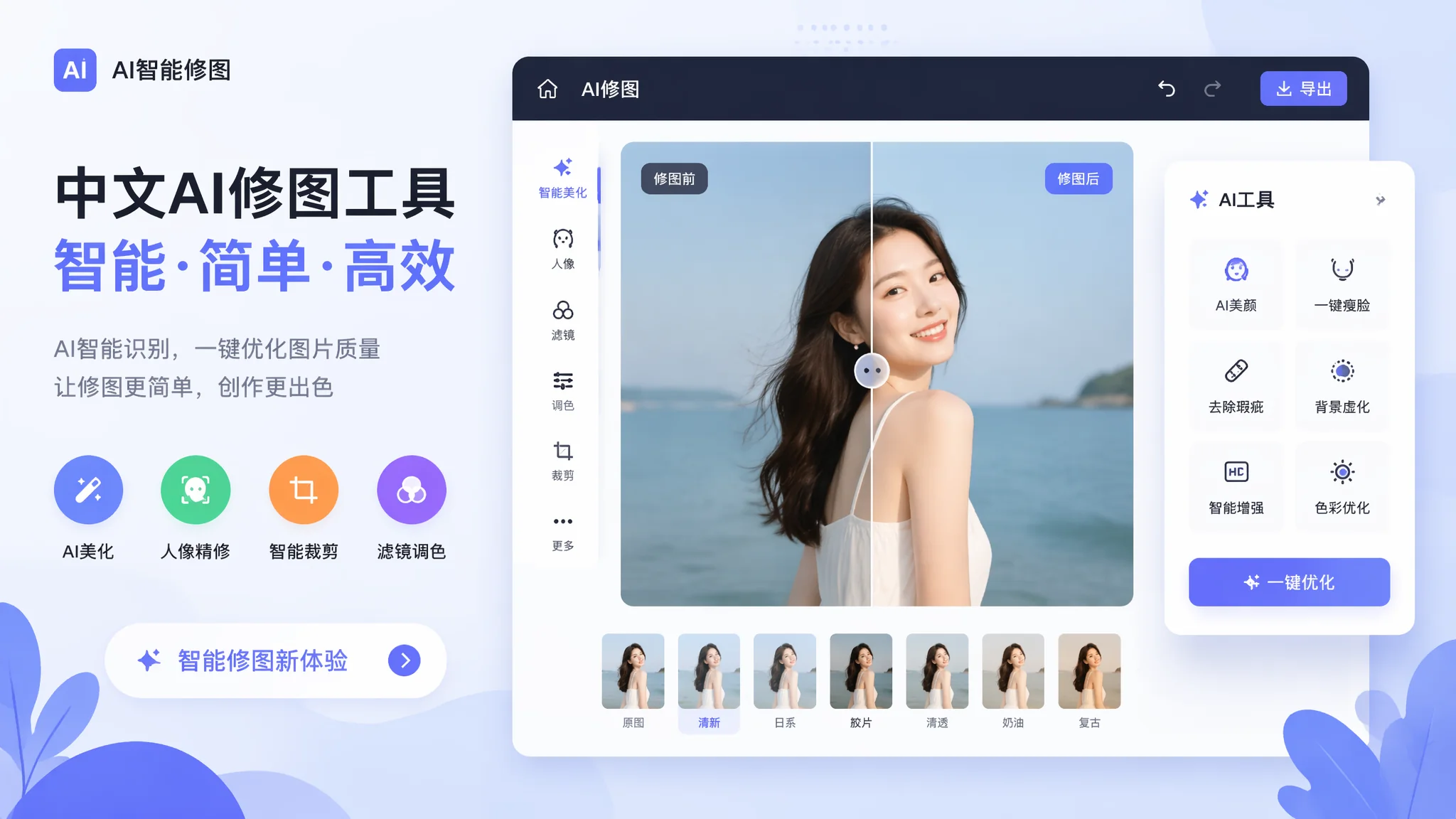 国产AI修图工具横评对比展示