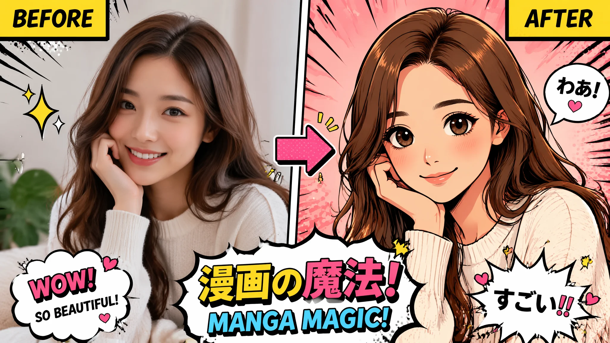 漫画AI修图实测：照片变二次元的5种风格谁最强？