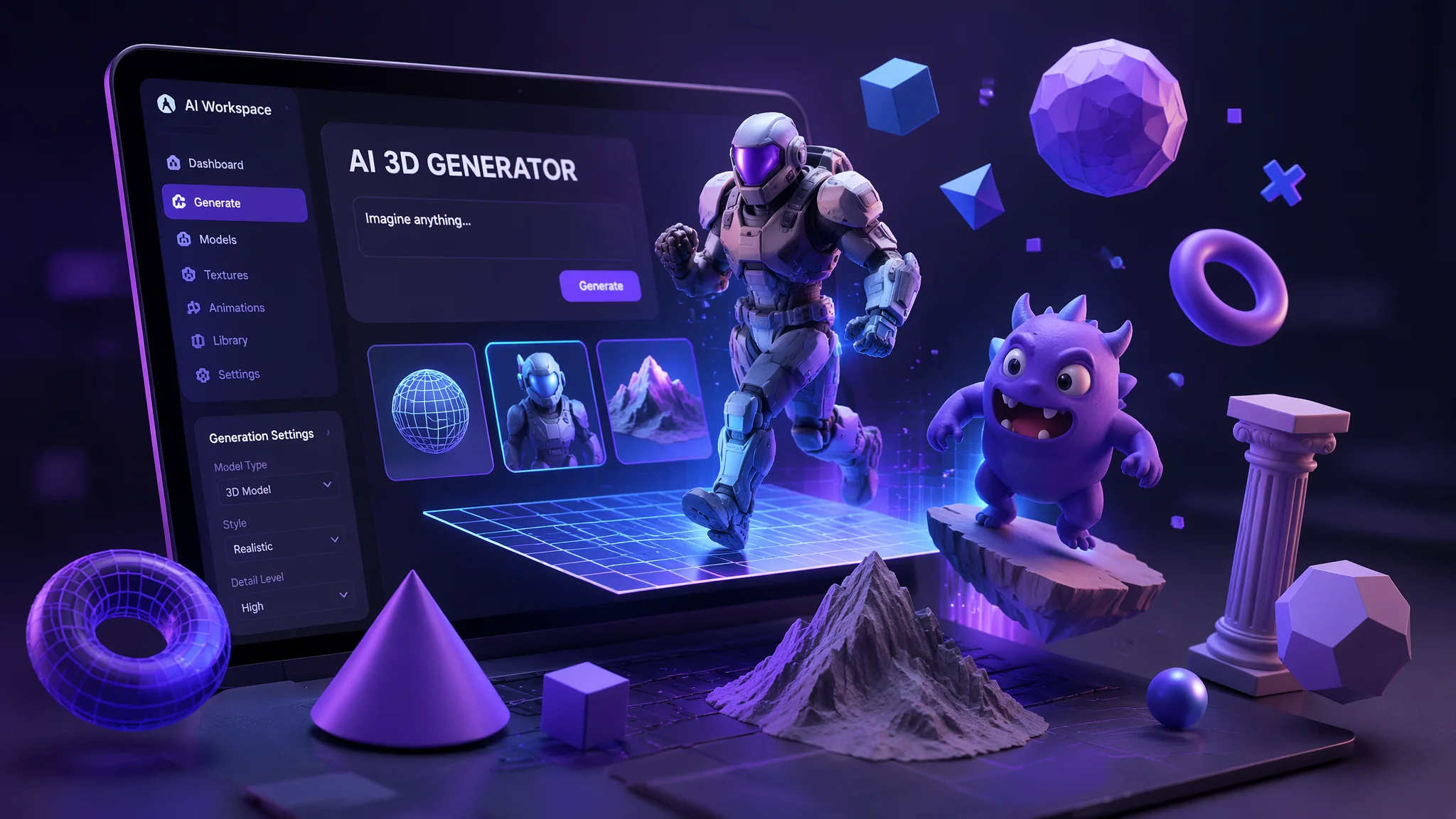 AI生成3D模型：游戏开发者和独立设计师的效率神器