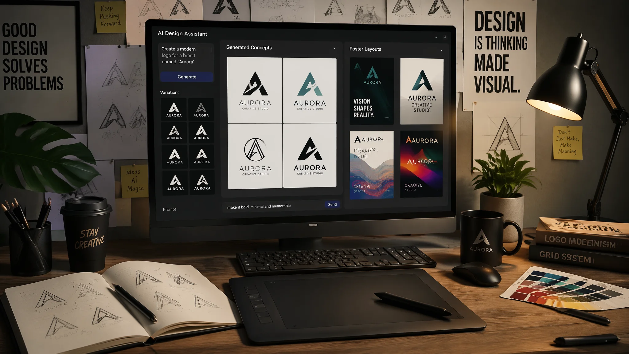 AI绘画设计入门：用AI做LOGO海报和社交媒体的实用方法 - FlowPix