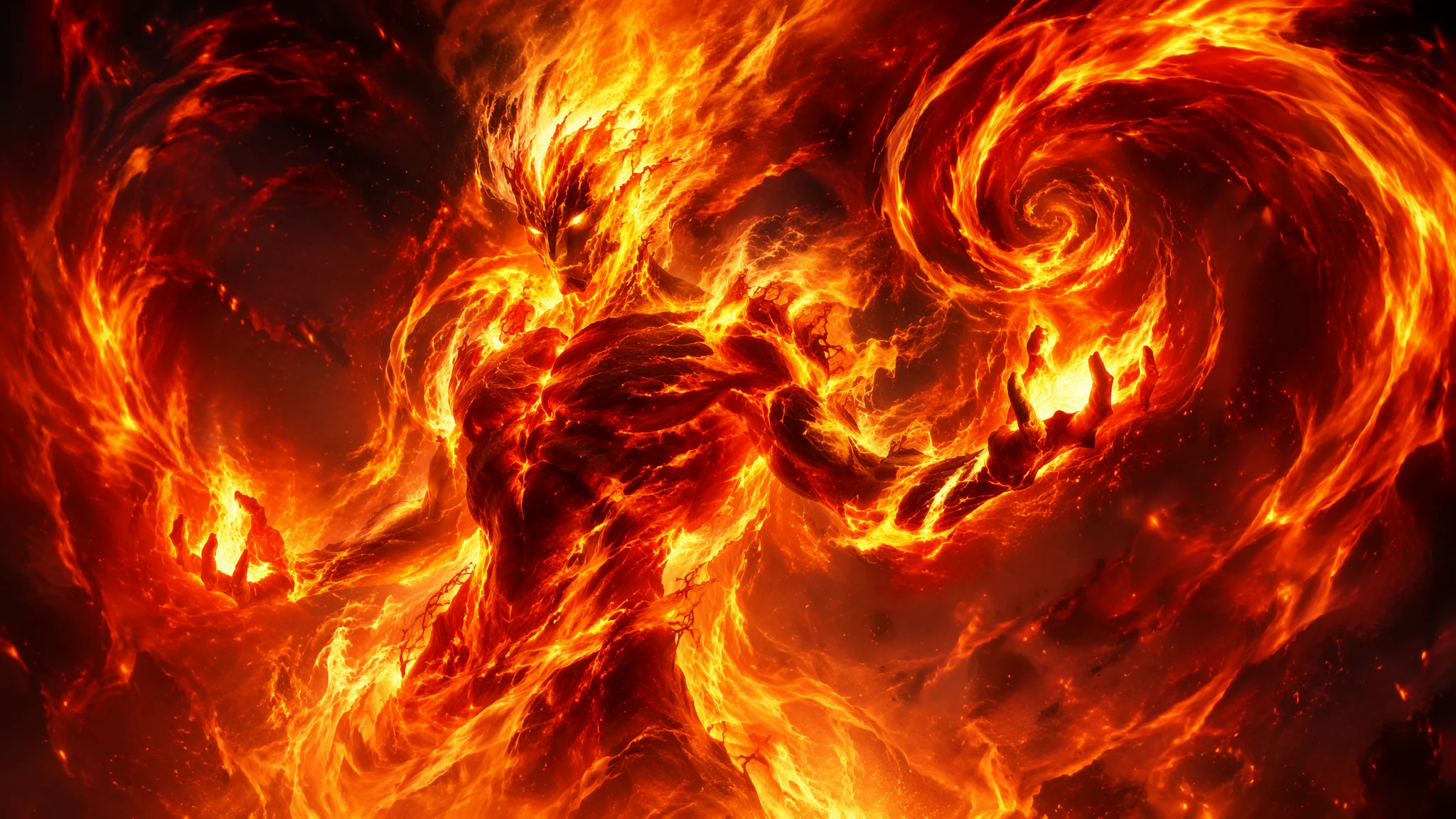 火AI绘画教程：火焰光影和炽热氛围的视觉效果画法
