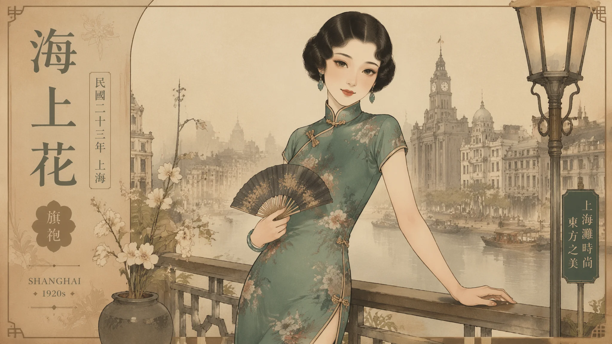 AI绘画旗袍美女东方韵味民国风情画法教程