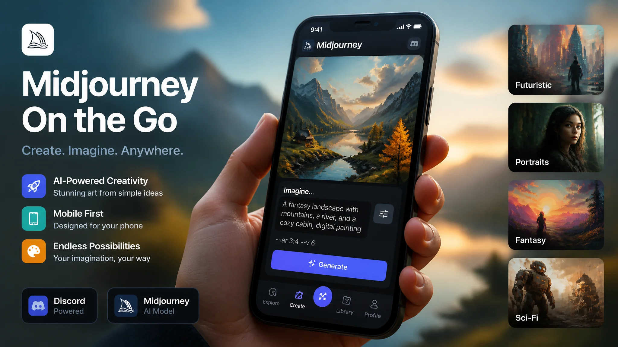 AI绘画Midjourney手机版教程：移动端使用的完整方法