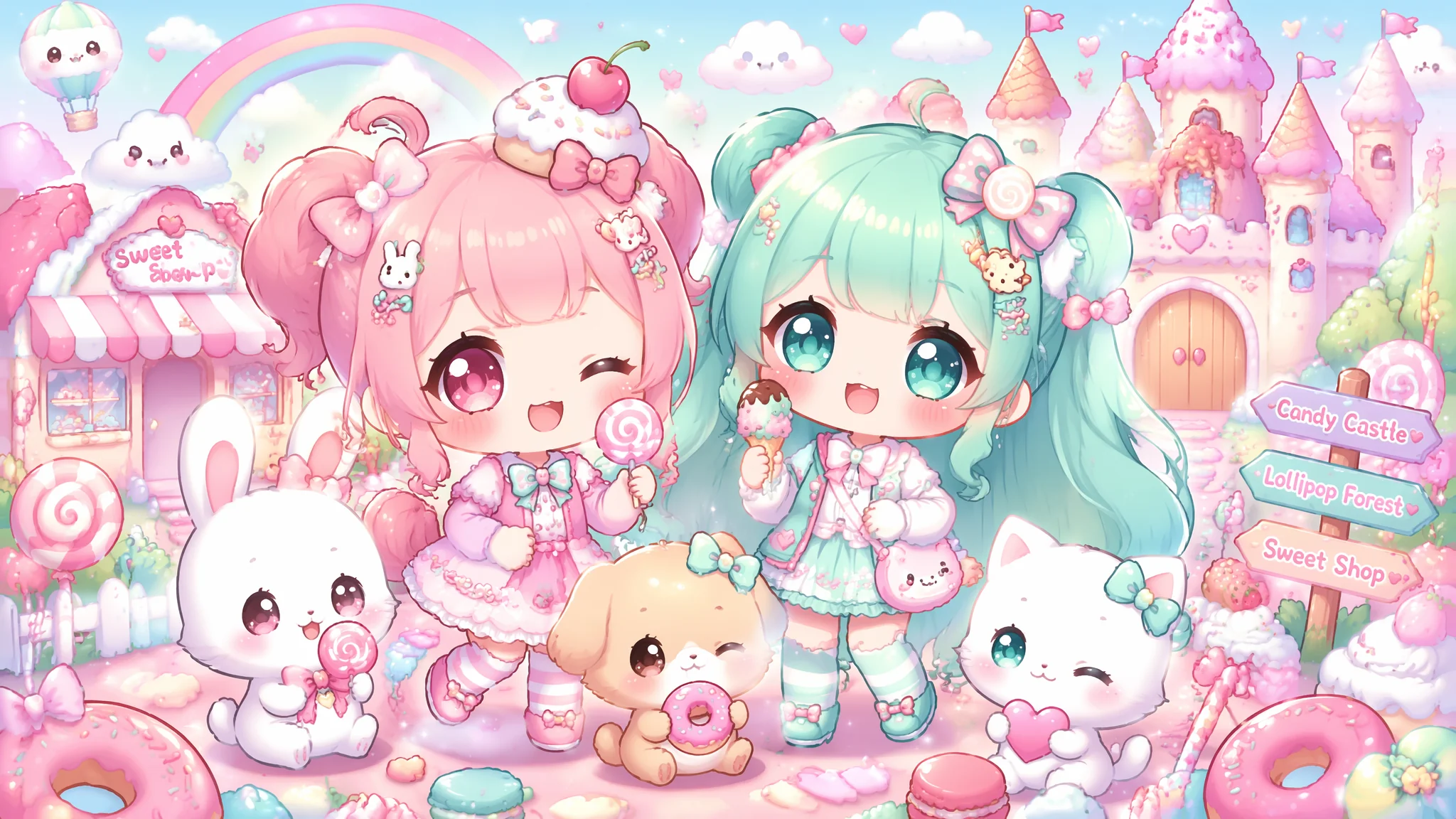 AI可爱风格绘画：萌系角色与糖果色调的创作秘诀