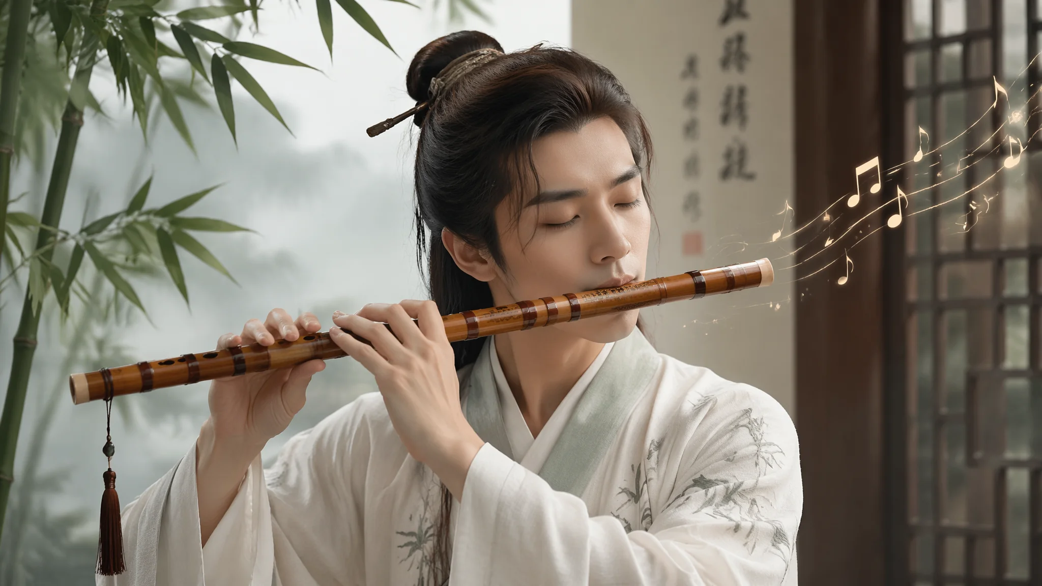 AI笛子音乐绘画：传统乐器与演奏氛围的艺术创作指南