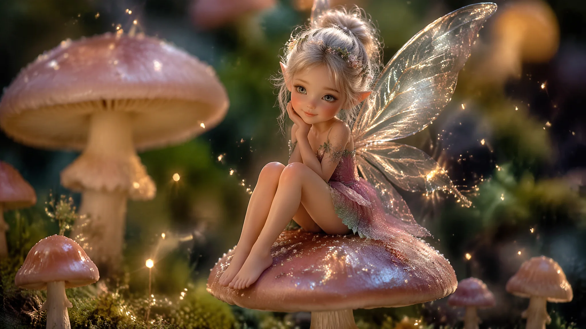 AI小精灵仙子绘画：微型魔法生物与梦幻花园的童话视觉创作