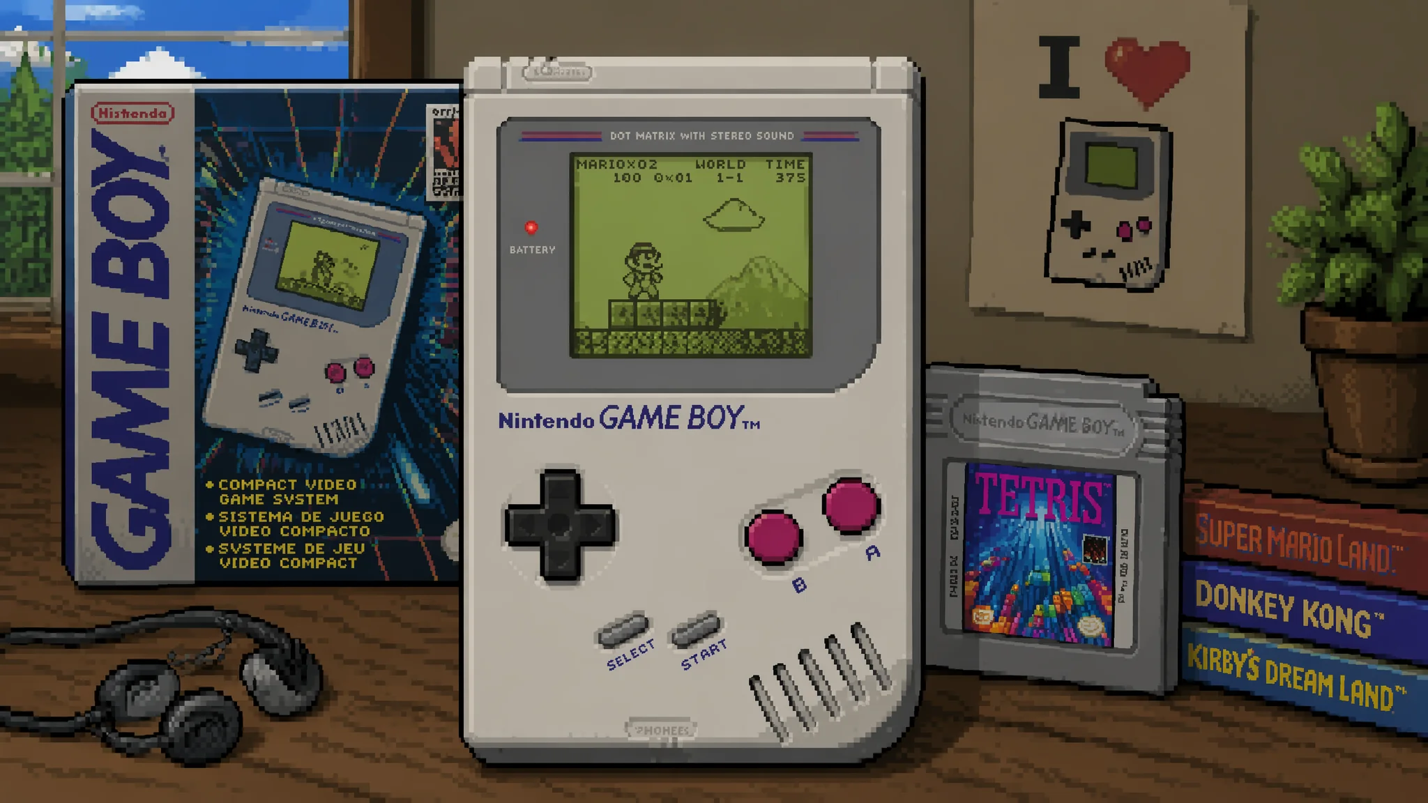 AI电玩小子绘画：复古像素与GameBoy游戏文化的怀旧视觉创作