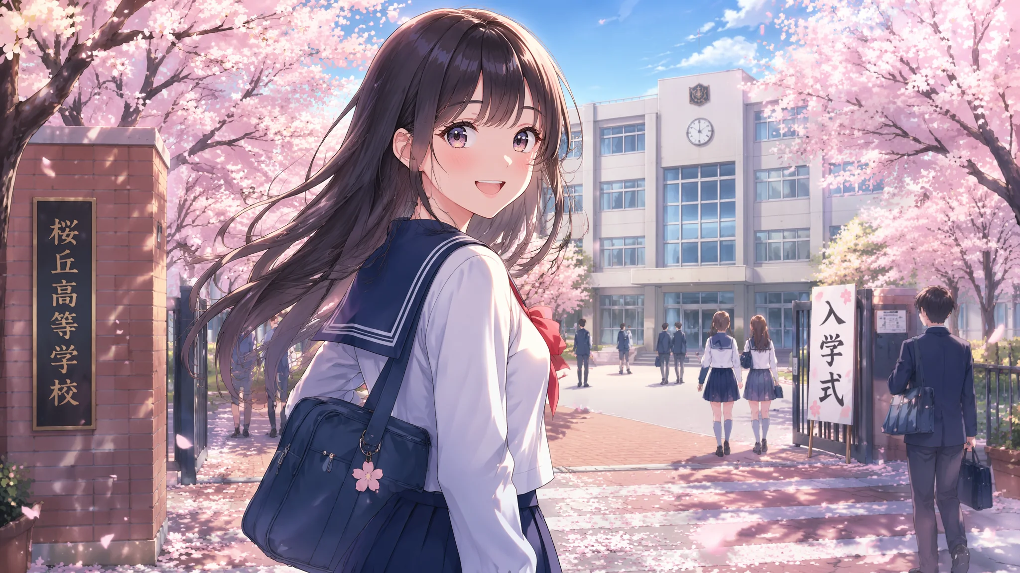 AI高中女生绘画：校园青春与日式JK制服的少女角色视觉创作