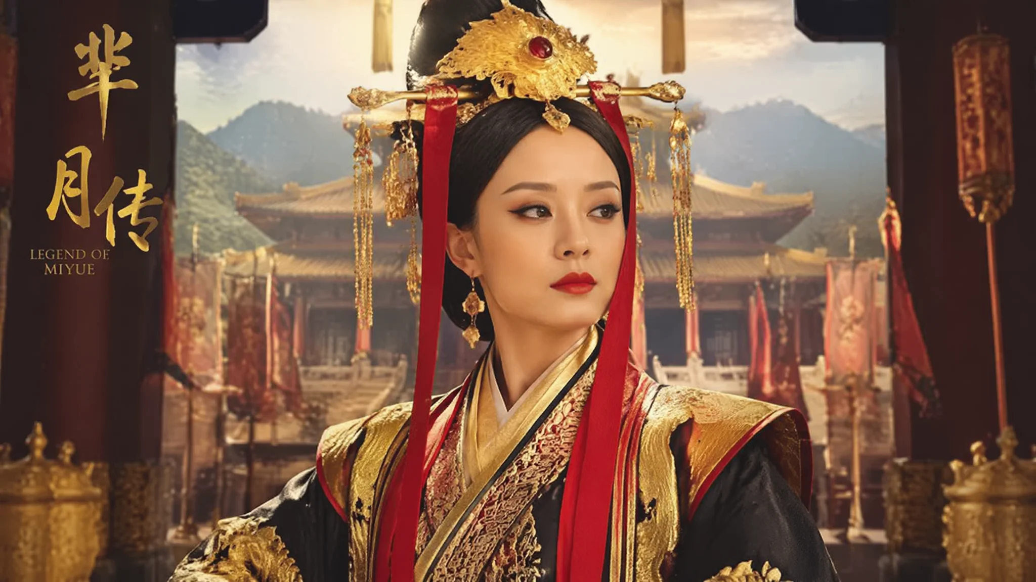AI绘画芈月教程：王者荣耀秦宣太后的华丽造型与古风女神创作