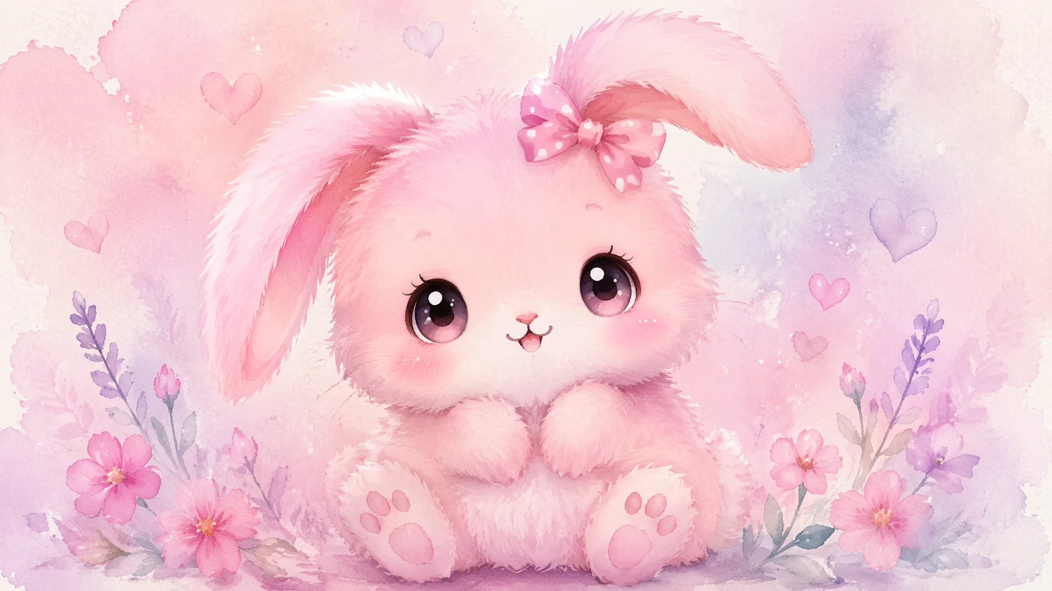 AI粉色兔子绘画：少女心爆棚的可爱萌兔与甜美风格视觉创作