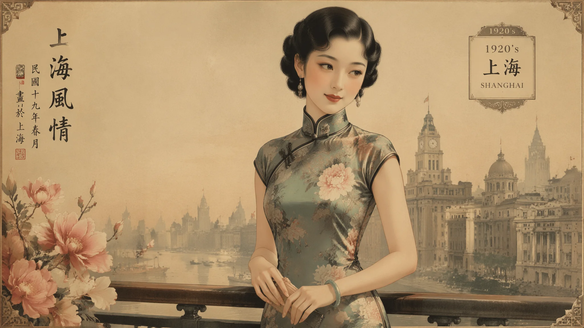 AI旗袍女孩绘画进阶：民国风情与东方韵味的美人角色视觉设计
