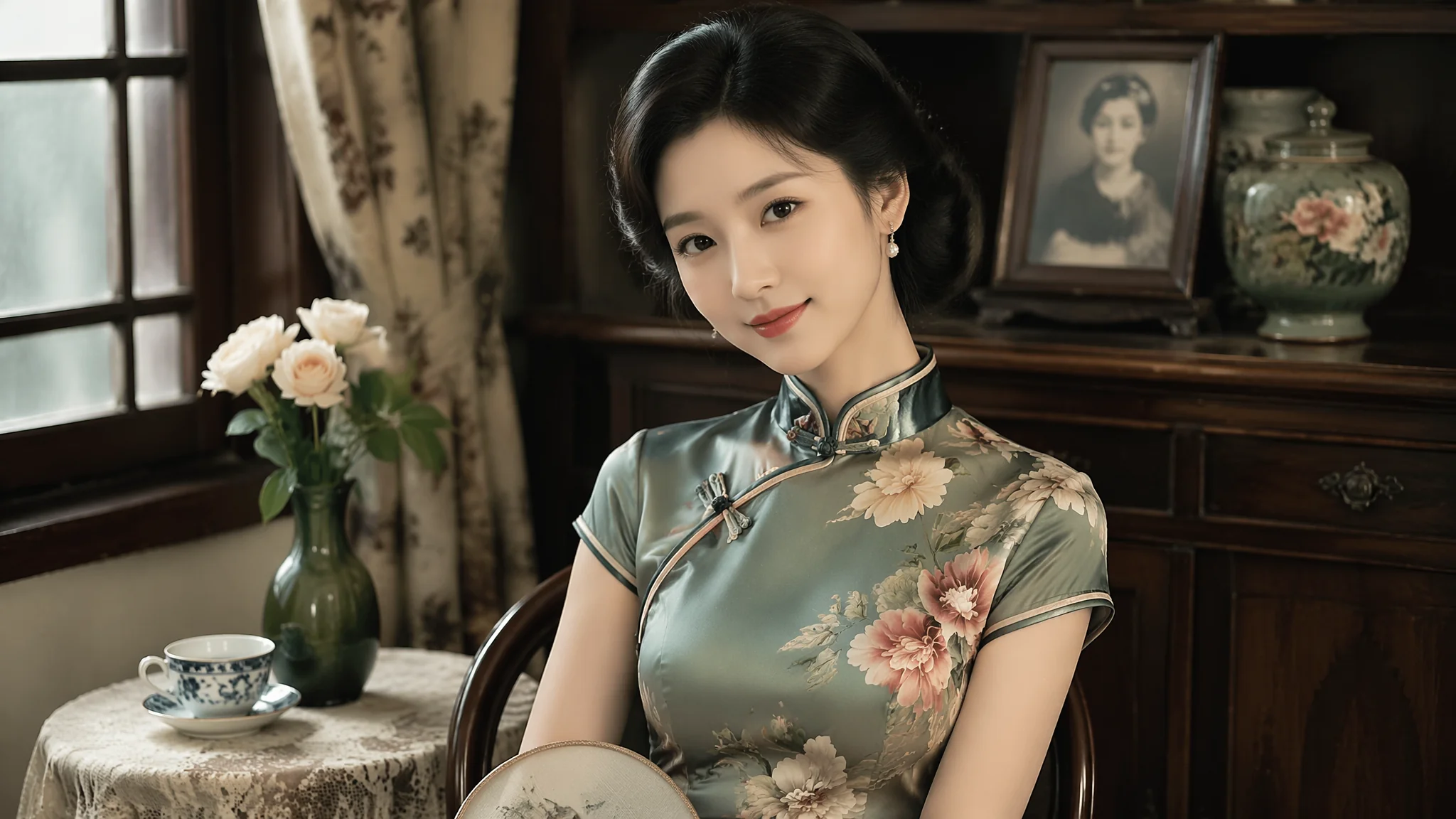 AI旗袍女生绘画进阶：民国风情与东方韵味的优雅女性角色视觉
