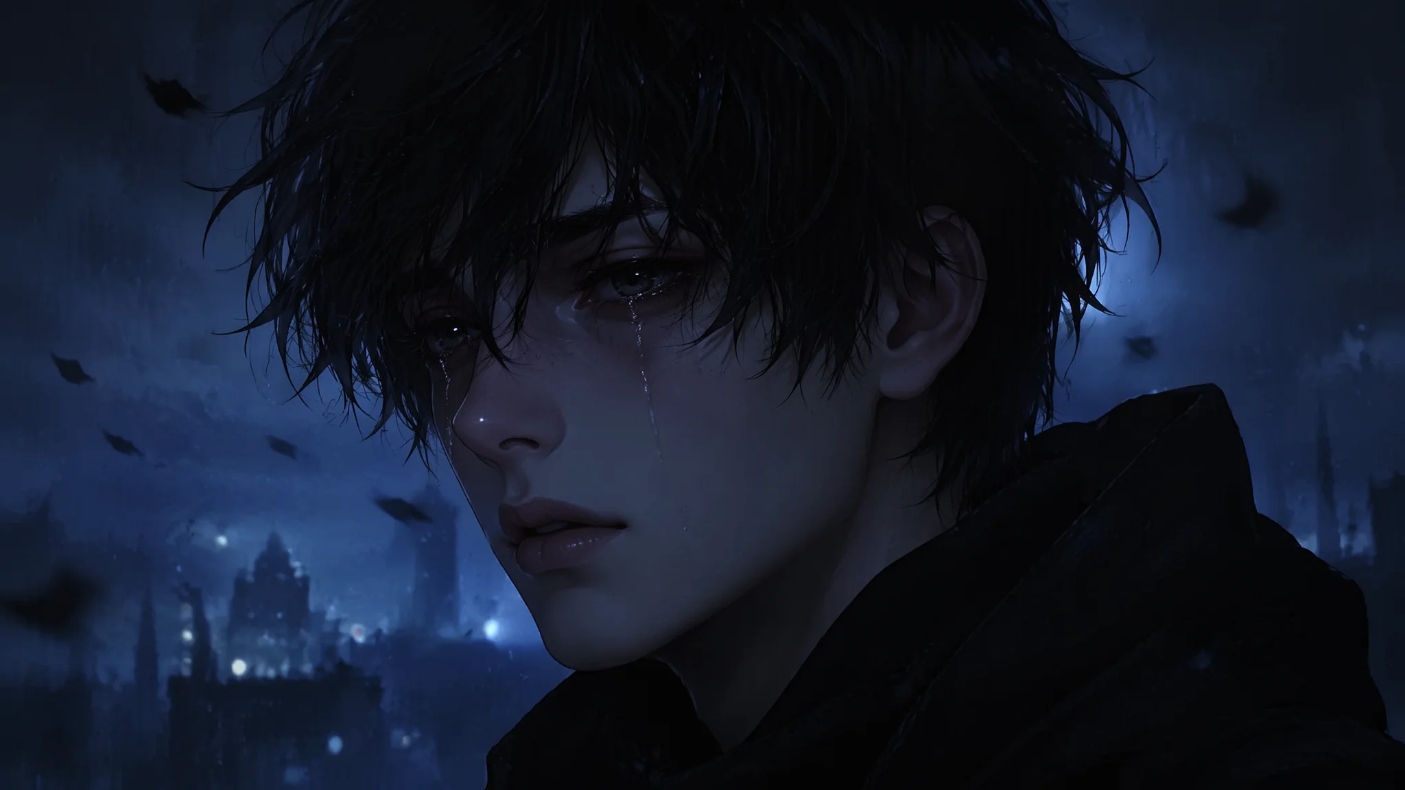 AI伤感头像绘画：忧郁氛围与心事重重的情绪化社交媒体头像创作