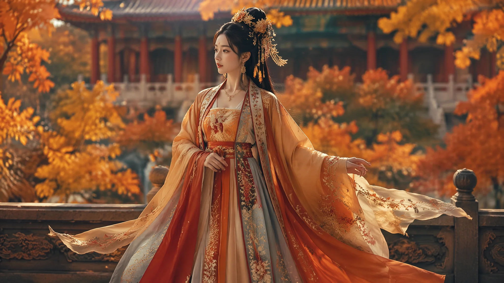 AI绘画汉服古风全攻略：从曲裾到齐胸襦裙的历代服饰关键词
