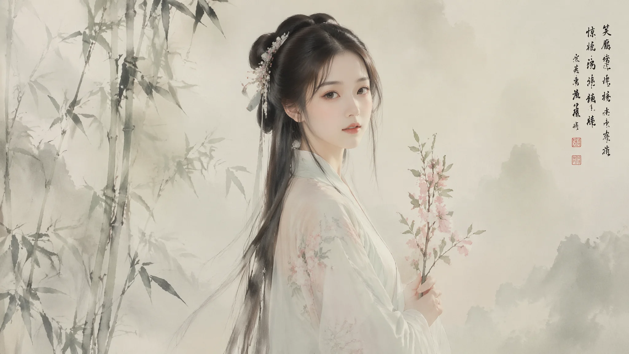 AI绘画古风女生怎么画？清雅古风少女提示词法