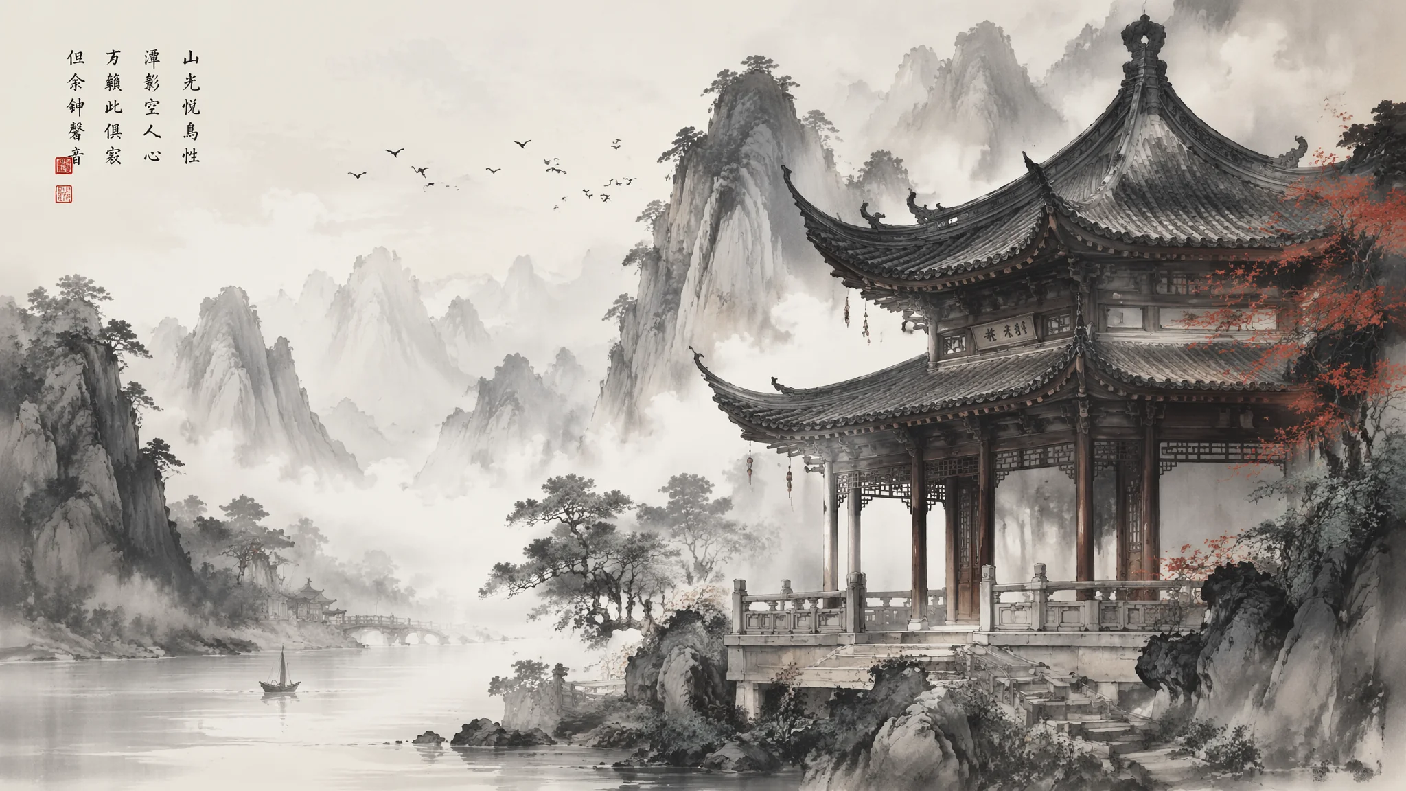 AI绘画国风建筑怎么画？古风建筑的提示词法