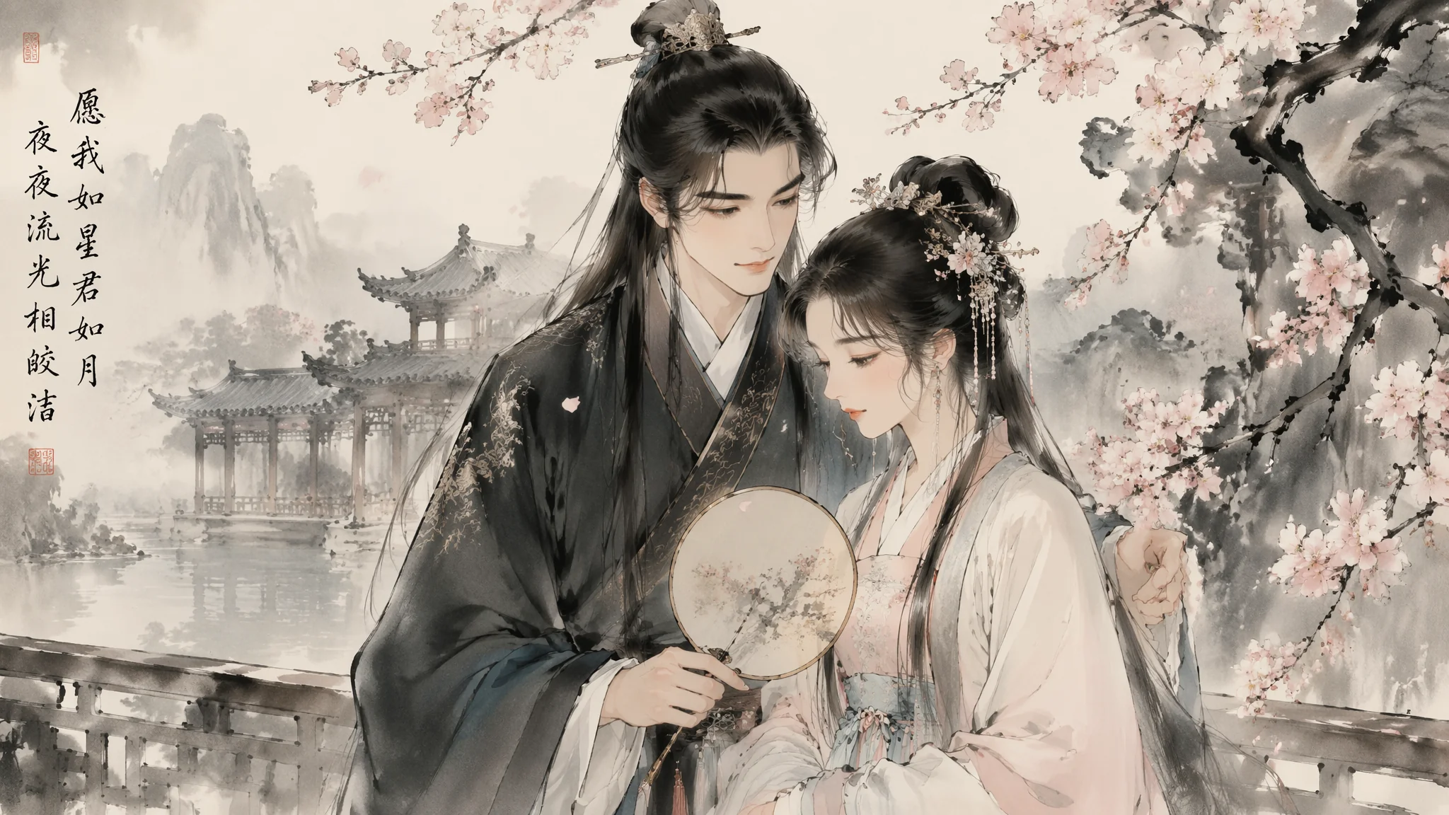 古代情侣AI绘画怎么画？古风双人的提示词