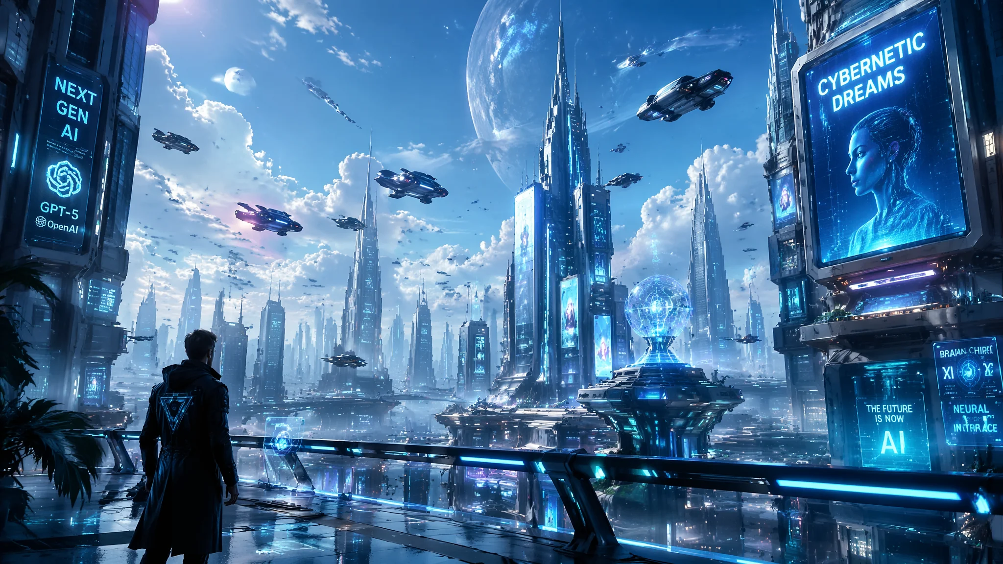 未来AI世界绘画怎么画？科幻场景的提示词与构图