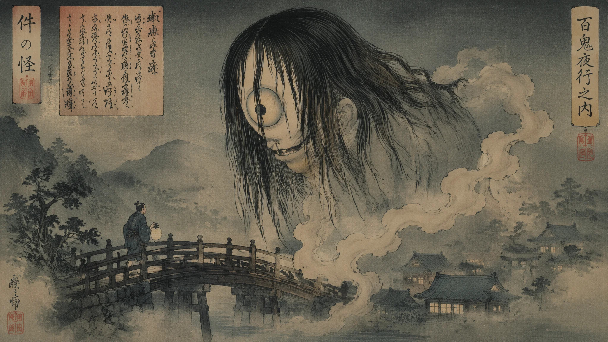 AI绘画日本妖怪怎么画？和风妖怪的提示词法