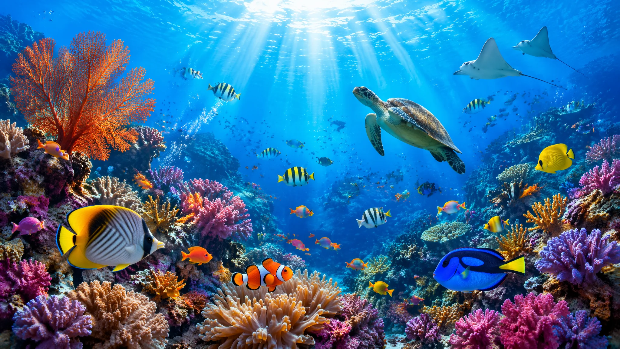AI绘画海底珊瑚怎么画？水下生态的提示词法