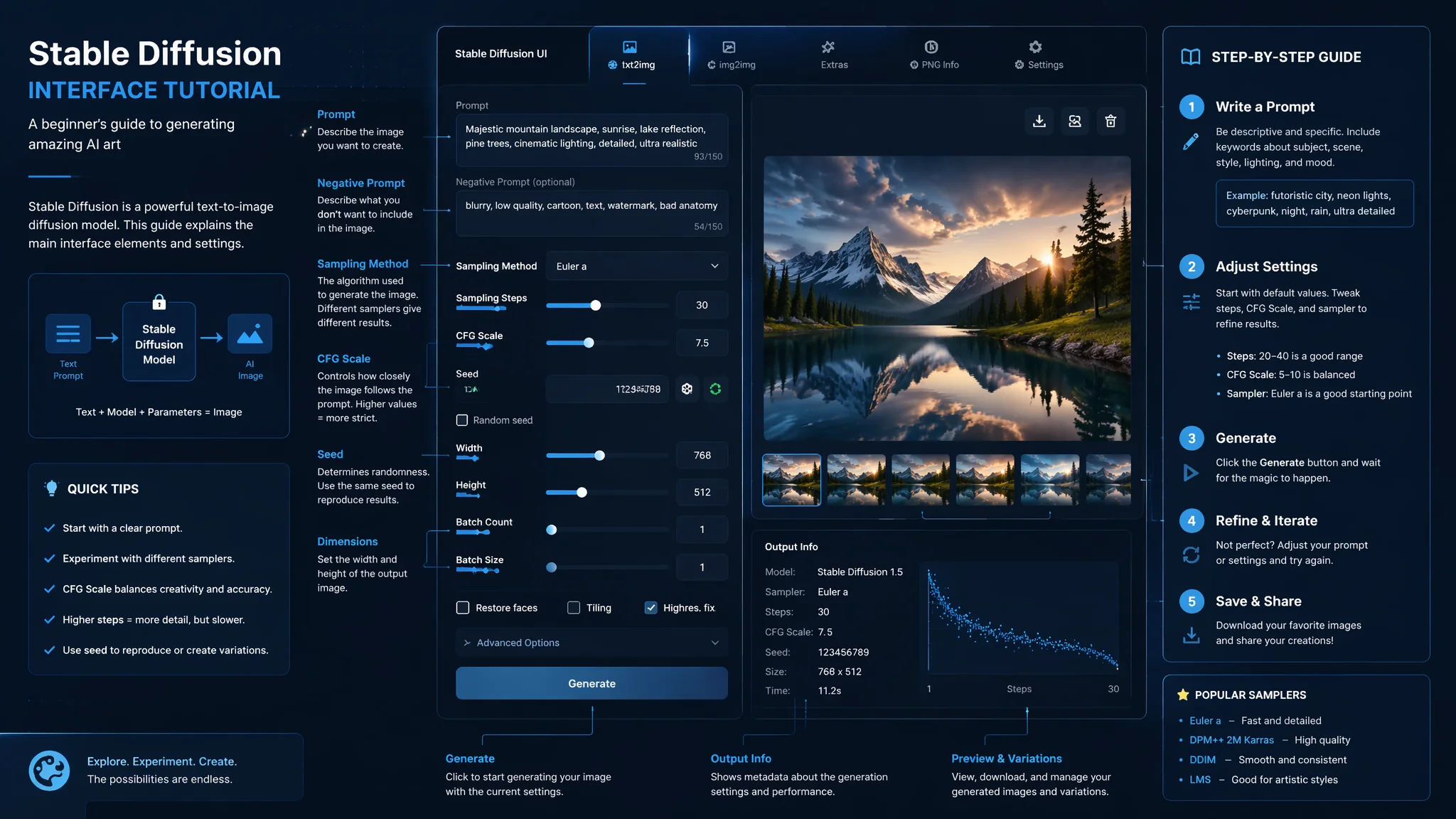 AI绘画SD教程：Stable Diffusion入门到出图
