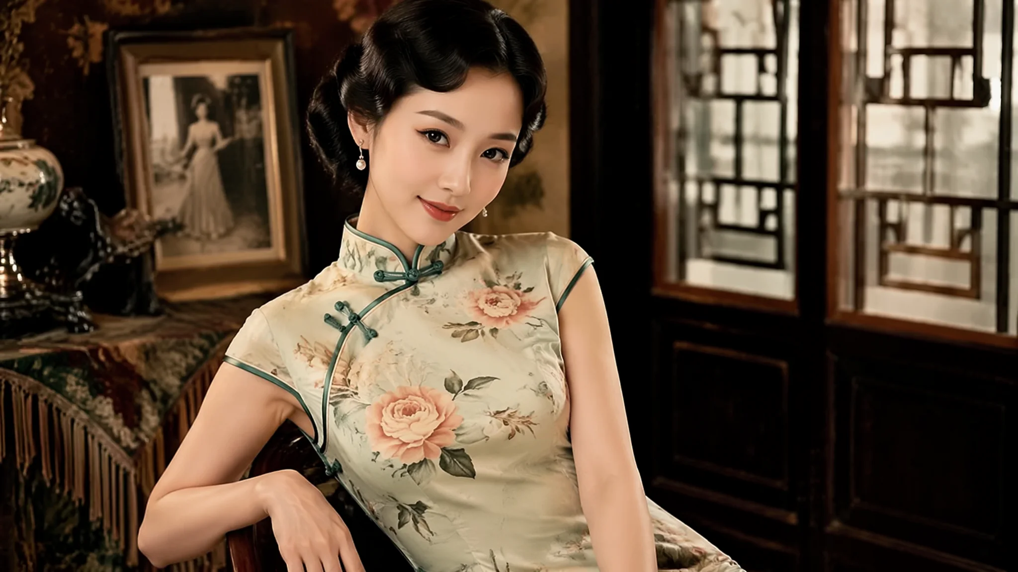 AI美女绘画旗袍怎么画？旗袍美人的提示词法