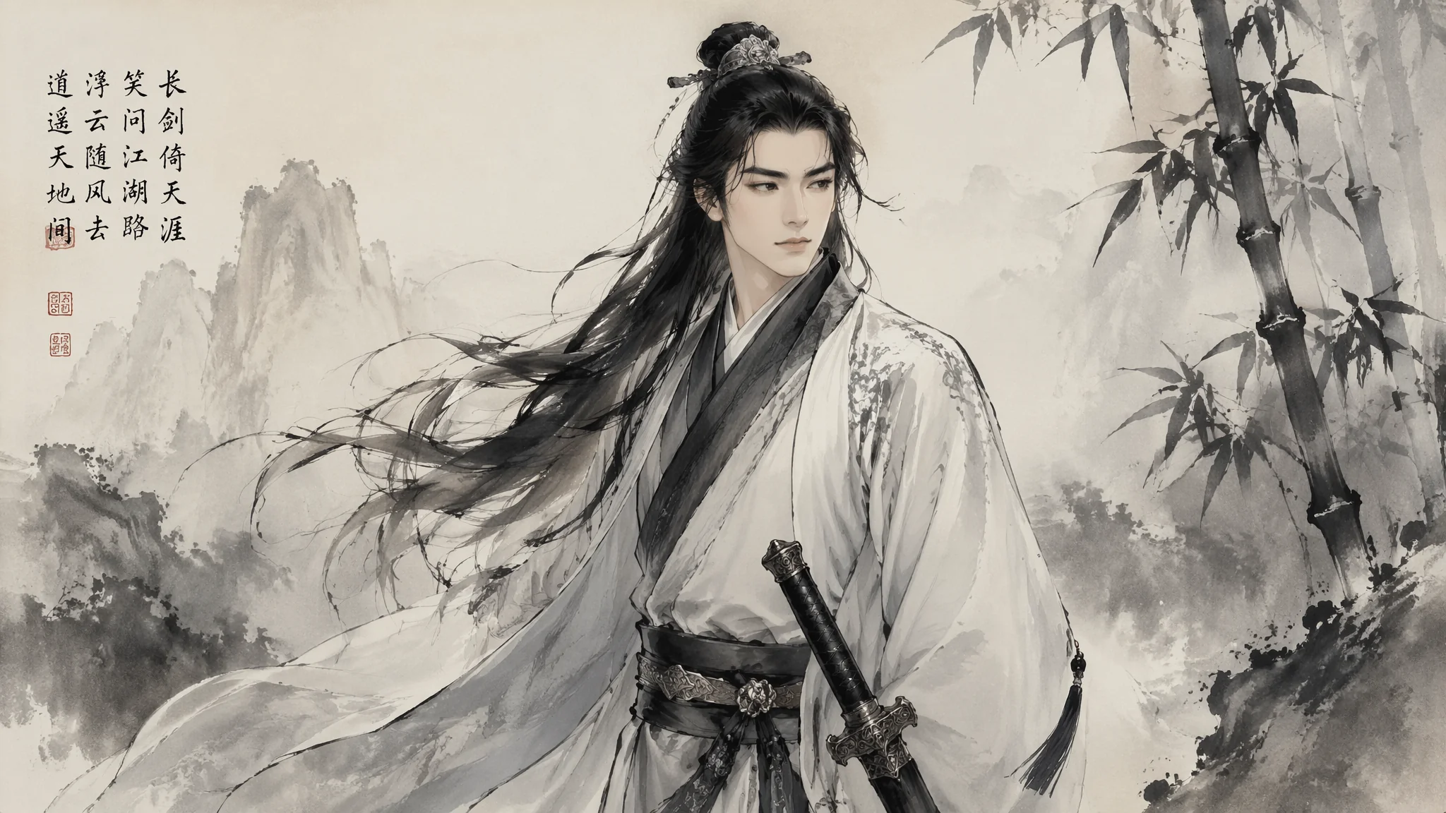 古风AI绘画帅哥怎么画？古风男角色的提示词